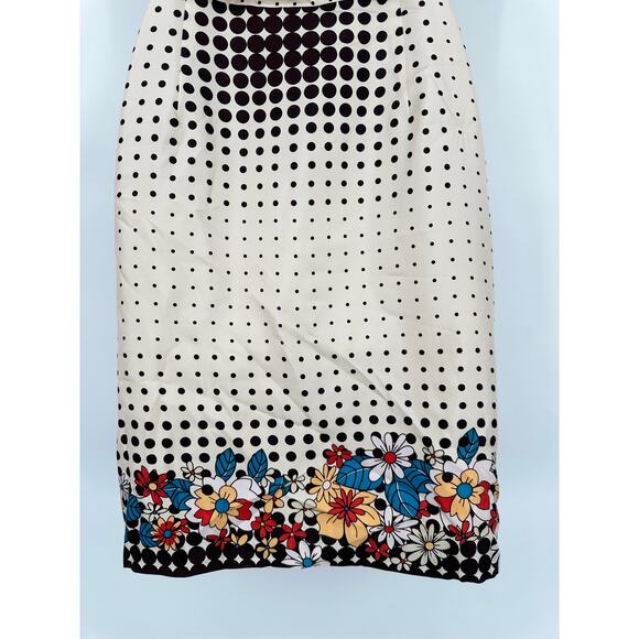 Vintage 90’s Y2k 100% Silk Satin Wrap Dress Floral Polka Dot Belted Midi - Picture 7 of 10